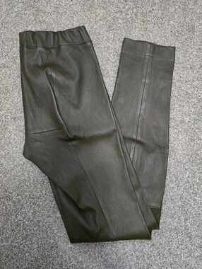 The Row Womens Lambskin Stretch Leggings - Brown L